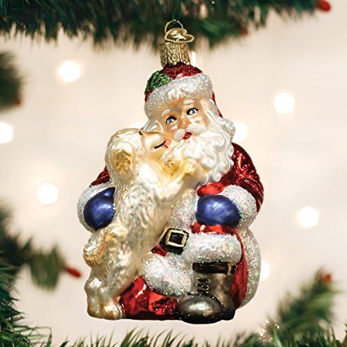 Stari svijet božićni ukrasi Djeda štene ljubavi Ljubav Ukrasi za puhanje stakla za božićno drvce