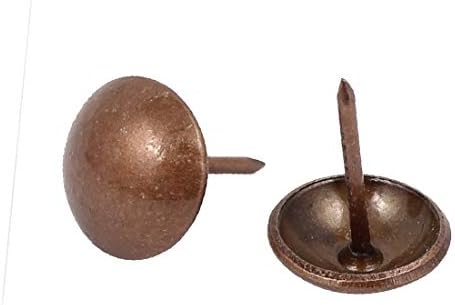 X-DREE 14 mm dia metal obnavljanja noktiju palac push pin doornail bakreni ton 15pcs (14 mm dia metal taxicería clavo pulgar