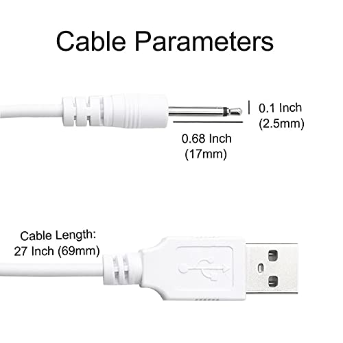 Originalni zamjenski kabel za punjenje istosmjernom strujom-kabel za punjive masažere štapića punjač / zamjenski kabel za