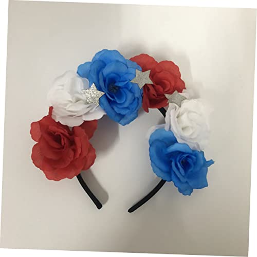 12 kom cvjetni pribor za zabavu neovisnosti elegantan vijenac za djevojčice srpanjski obruči traka za glavu ružičasta traka