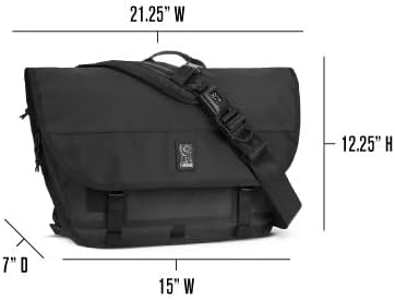 Chrome Industries Buran III Messenger Bag - 17 Torba za laptop, vrećica za sigurnosni pojas, otporna na vodu, 24 litara