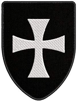 Hospitaller štit taktička izreka morala vojna oznaka izvezena vrhunska patch diy željezo ili šivaći ukrasna značka amblem