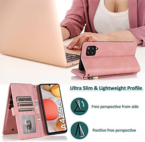 Torbica-novčanik LBYZCASE za Galaxy A42 5G, torbica za Samsung A42 5G, kožni šok-dokaz torbica-knjižica s gornjim poklopcem