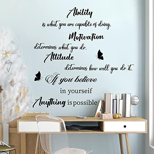 Uklonjivi PVC inspirativni citati riječi natpisi umjetničke Zidne naljepnice motivacijske Zidne naljepnice pozitivne Zidne