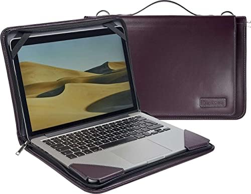 Broonel ljubičasta kožna laptop messenger futrola - kompatibilna s Apple Macbook Air MJVM2LL/A 11,6 -inčni laptop