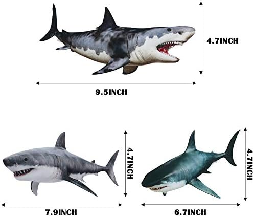 8 komada naljepnica za morske pse Zidne naljepnice s kožom morskog psa i štapićima od morskog psa uklonjive Zidne naljepnice