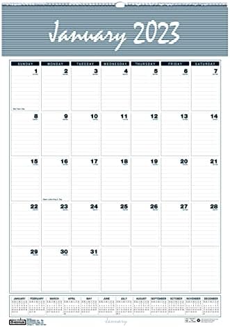 Mjesečni zidni kalendar od reciklirane žice, 8,5 mm 11, bijeli/plavi/sivi listovi, 12 mjeseci : 2023