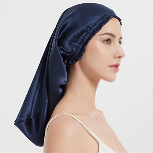PDGJG Zaštita i perm šešir kod kuće spavanje svila dugi rukavi za spavanje šešira svilena kosa