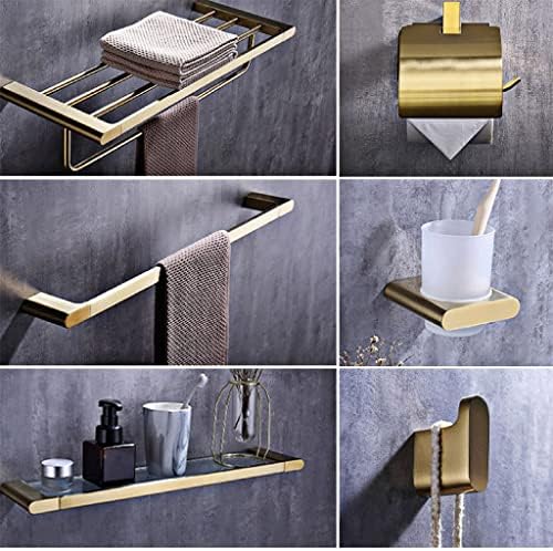 Genigw od nehrđajućeg čelika brušena zlatna kupaonica, stalak za ručnike, stalak za skladištenje hardvera kupaonice, privjesak