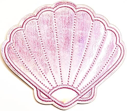 UMAMA PATCH SET od 3 ružičaste školjke Pearl Beach Little Mermaid naljepnica naljepnica tkanina od školjke Seashell Iron