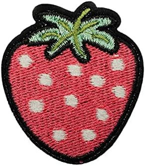 Miniblings Strawberry Summer Patch Hotfix Iron On Appling Garden Red 9x6cm