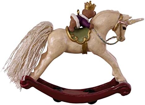Hallmark Keepsake božićni ukras 2019. godine datiran, poni za božićni jednorog koji ljulja konja
