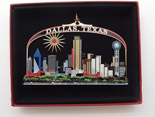 Dallas Texas City Skyline božićni ukras City State Travel Suvenir Poklon