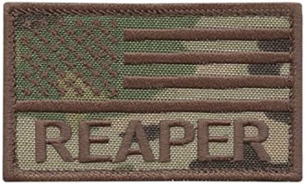 USA American Flag Reaper Multicam OCP 2x3.25 Borbeni moralni taktički zakrpa za učvršćivanje