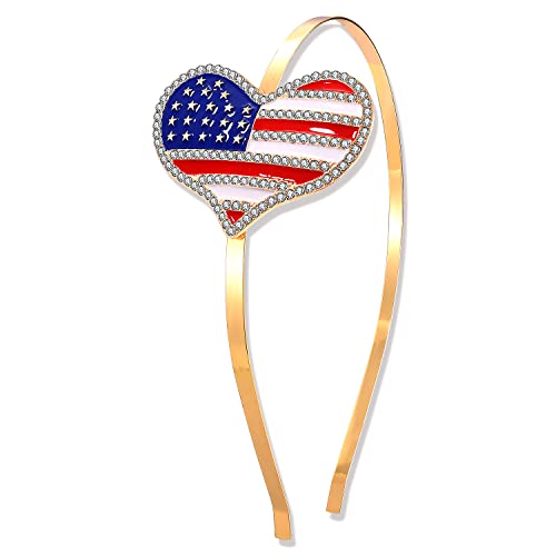 traka za glavu 4. srpnja američka zastava traka za kosu za žene zvijezda srce domoljubno pokrivalo za glavu večernji Dodaci