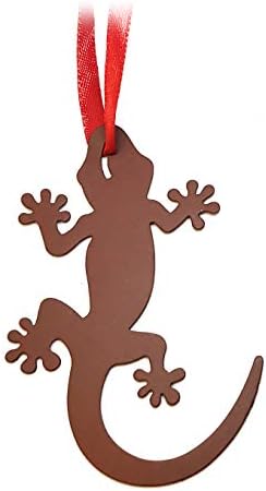 Gecko rustikalni božićni ukras Metal Die Cut brončani odmor ukras